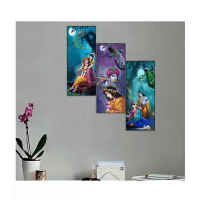 3 Radha Krishna Wall Painting