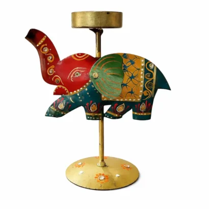 Elephant candle stand decor