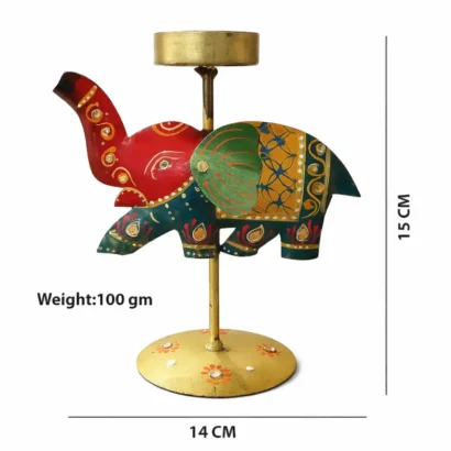 Elephant showpiece candle holder
