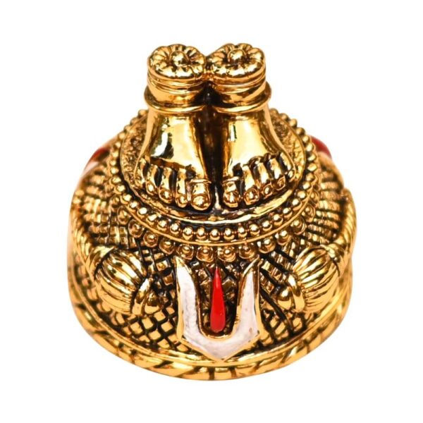 Golden Polyresin Hanuman Charan Paduka Idol For Home Temple Decoration