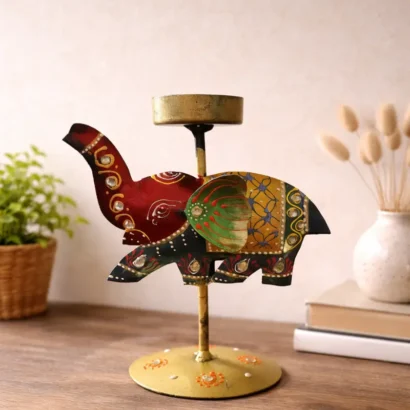 Handcrafted Elephant T-Light Holder