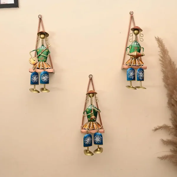 Metal Hanging Doll Set For Home Decor