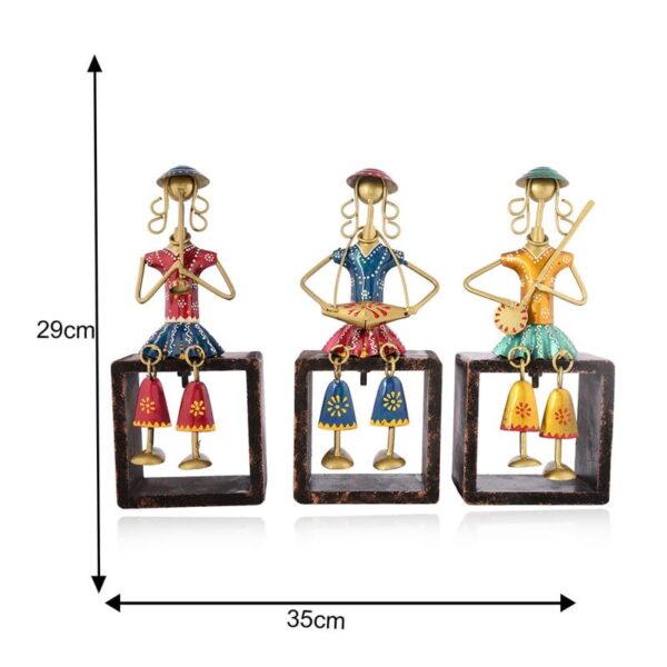 Metal Stool Lady For Table Top Decor Decorative Showpiece For Home, Office, Gift Item
