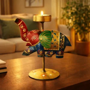 Multicolor Elephant candle holder