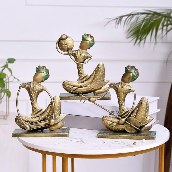 Rustic Metal Antique Nagpuri Musician For Table Top Decor Decorative Showpiece For Home | Office | Anniversary Gifts | Wedding Gifts