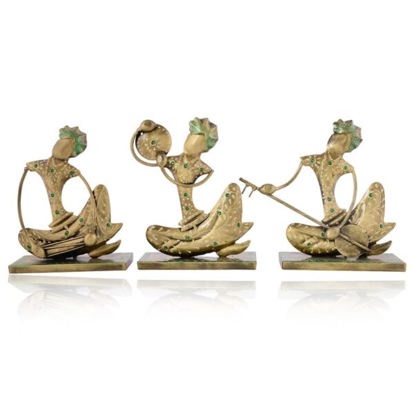 Rustic Metal Antique Nagpuri Musician For Table Top Decor Decorative Showpiece For Home | Office | Anniversary Gifts | Wedding Gifts