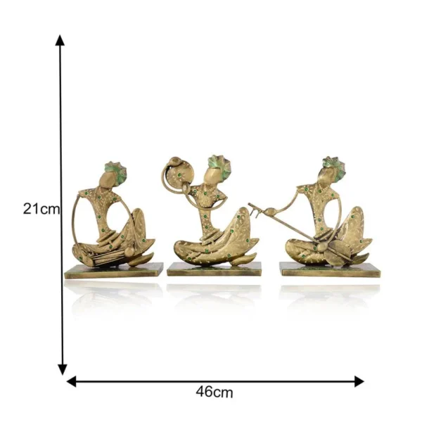 Rustic Metal Antique Nagpuri Musician For Table Top Decor Decorative Showpiece For Home | Office | Anniversary Gifts | Wedding Gifts