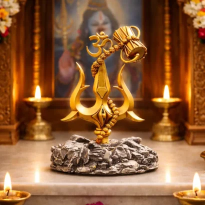 Shiv Trishul Damru statue idol for home temple
