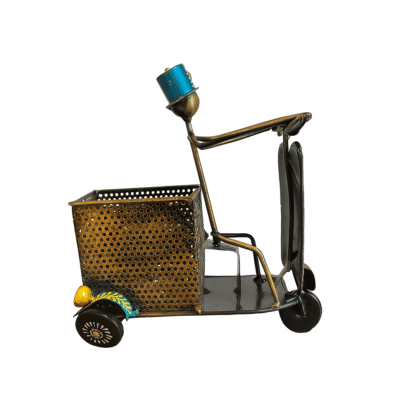 Scooter Pen Stand with Clock