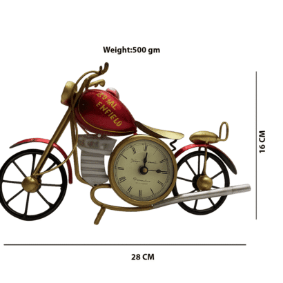 Royal Enfield Vintage Metal Bike Table Clock