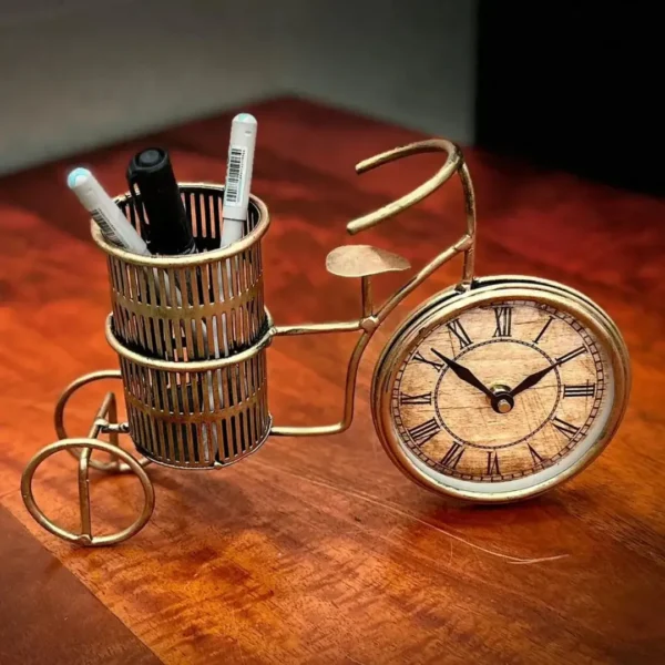 Antique Pen Holder With Clock / New Year Gift Items