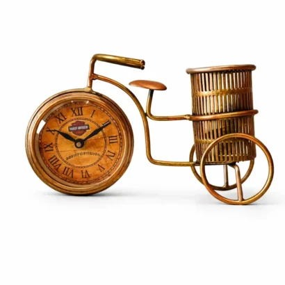 Antique metal cycle table decor for office desk