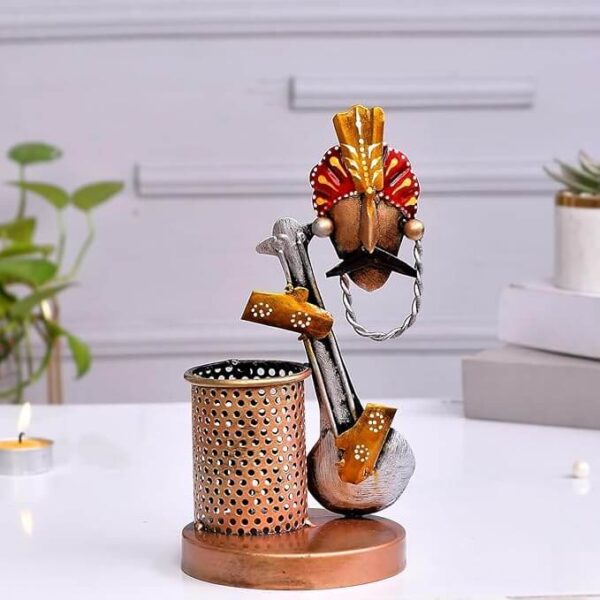 Metal Antique Guitar Pen Holders For Office Desk | Study Table | Gifting