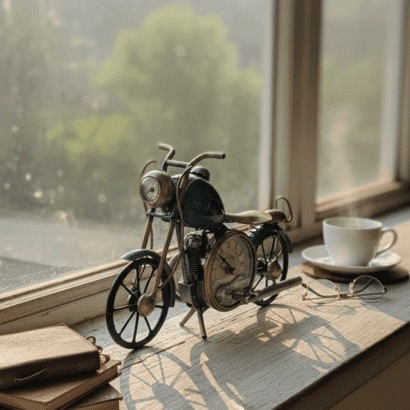 bike-with-clock-table-decor