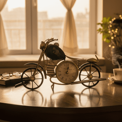 bike-with-clock-table-decor