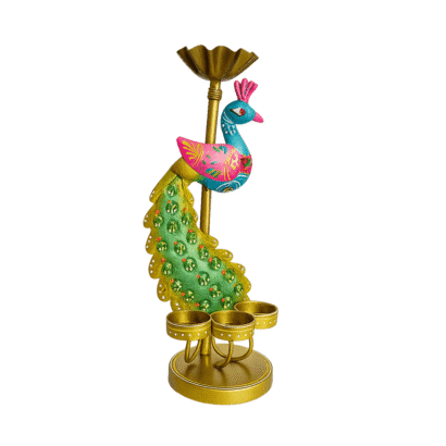Peacock T-light Candle Holder