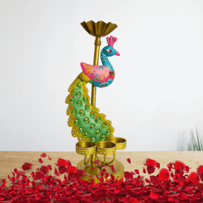 Peacock T-light Candle Holder