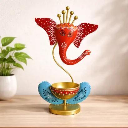Handcrafted Ganesh candle holder