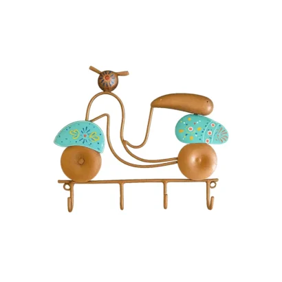 Handmade Antique Iron Scooter Shape Key Hanger For Home, Office, Living Room Wall Decor (1)