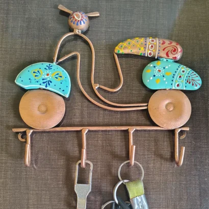 Handmade Antique Iron Scooter Shape Key Hanger For Home, Office, Living Room Wall Decor (2)