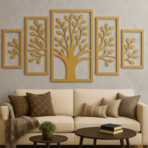 golden metal tree wall art
