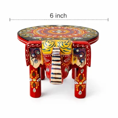 red elephant chowki for pooja room home decor
