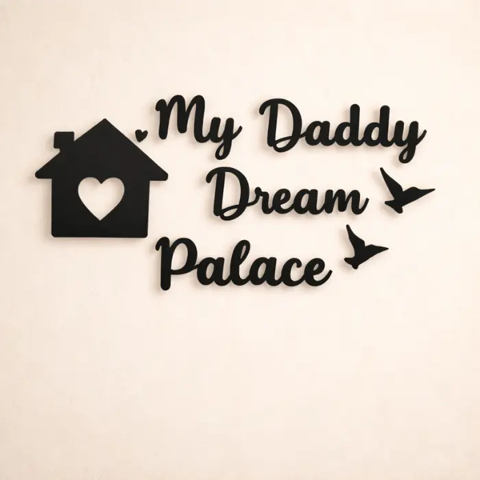Modern Black Family Quote Wall Art