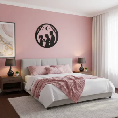 Parents child wall art home decoration