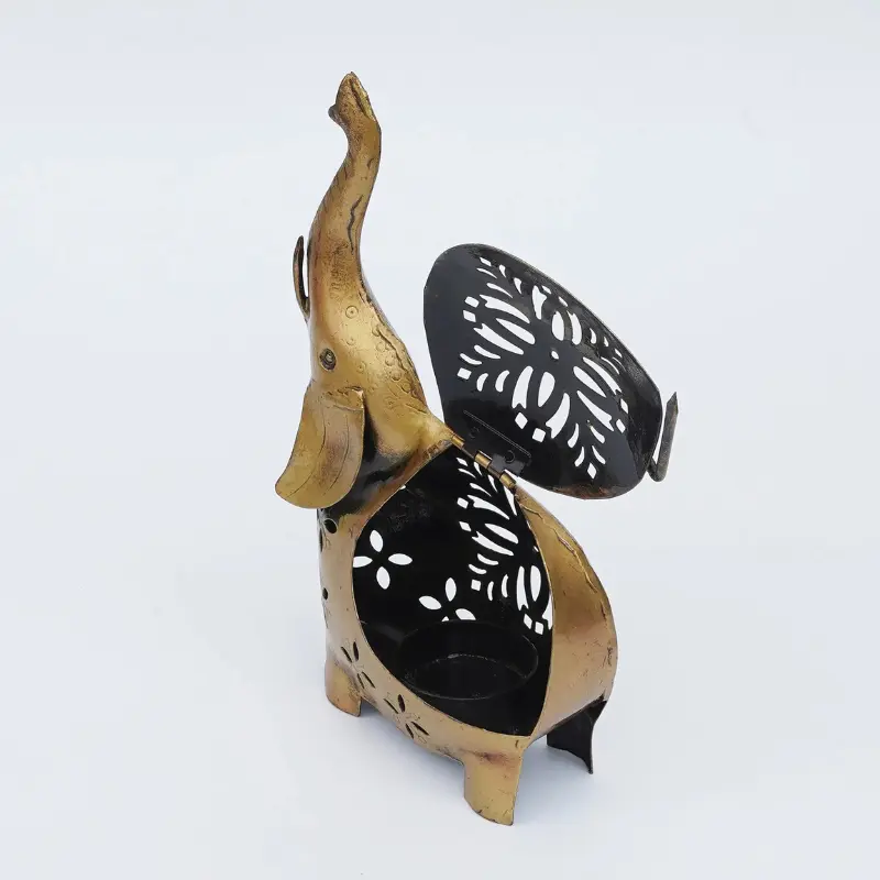 home decor elephant lantern candle holder