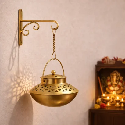 Metal hanging lantern for home decor