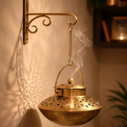 Stylish hanging lantern with chain for balcony decor