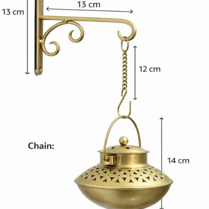 Traditional metal lantern wall decor