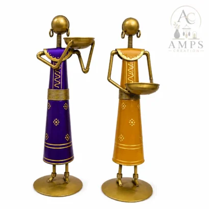 Labour Lady T-Light Holder set of 2